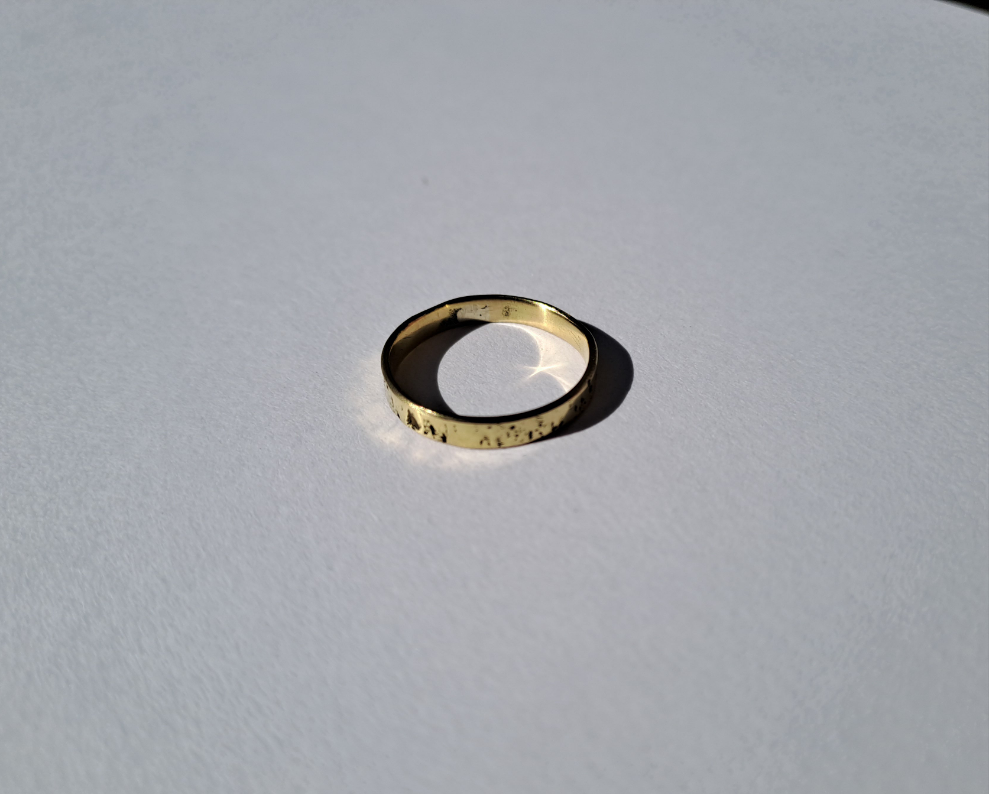 Brass Rough Textured Ring