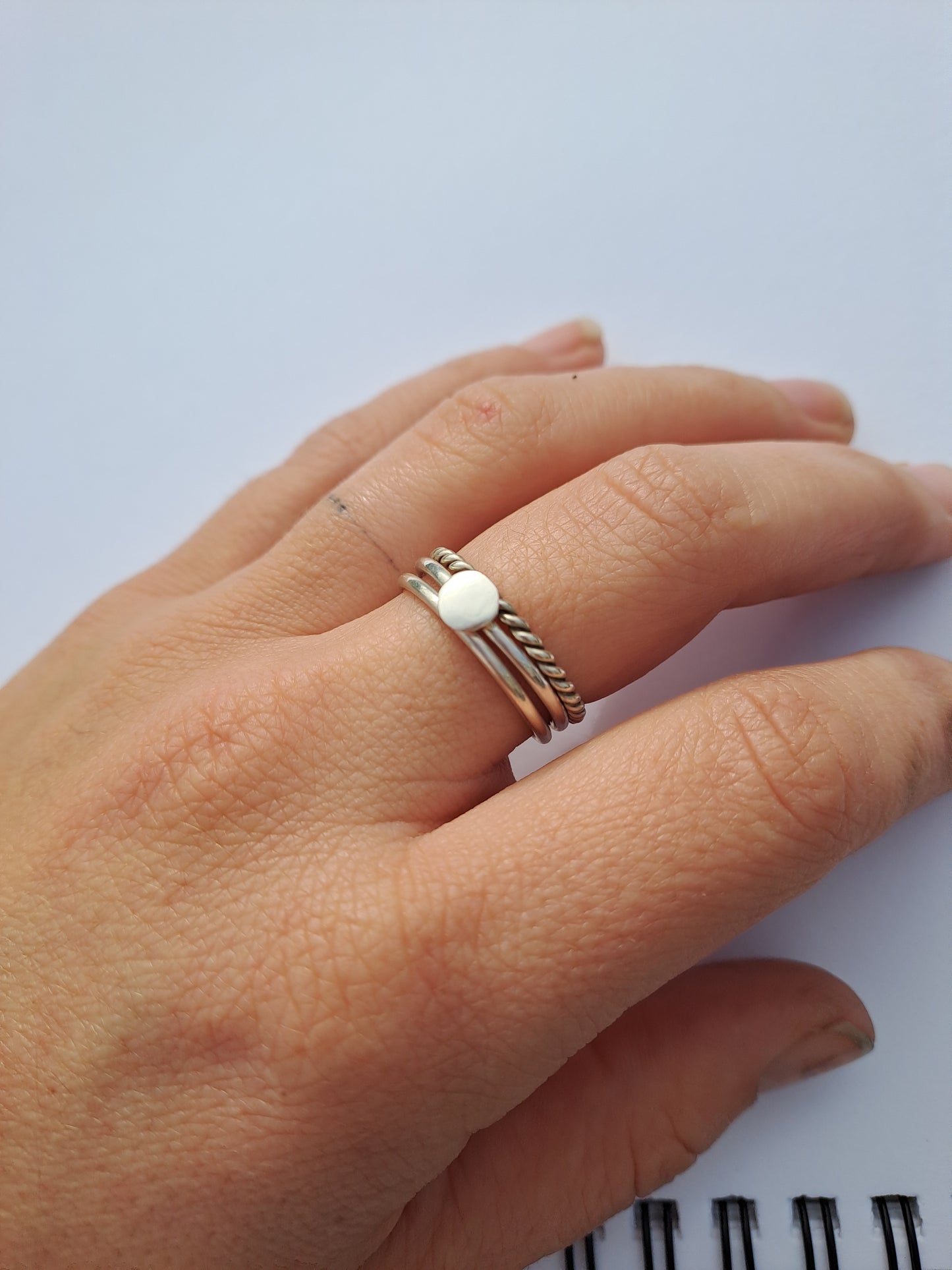 Stirling Silver Pebble Ring