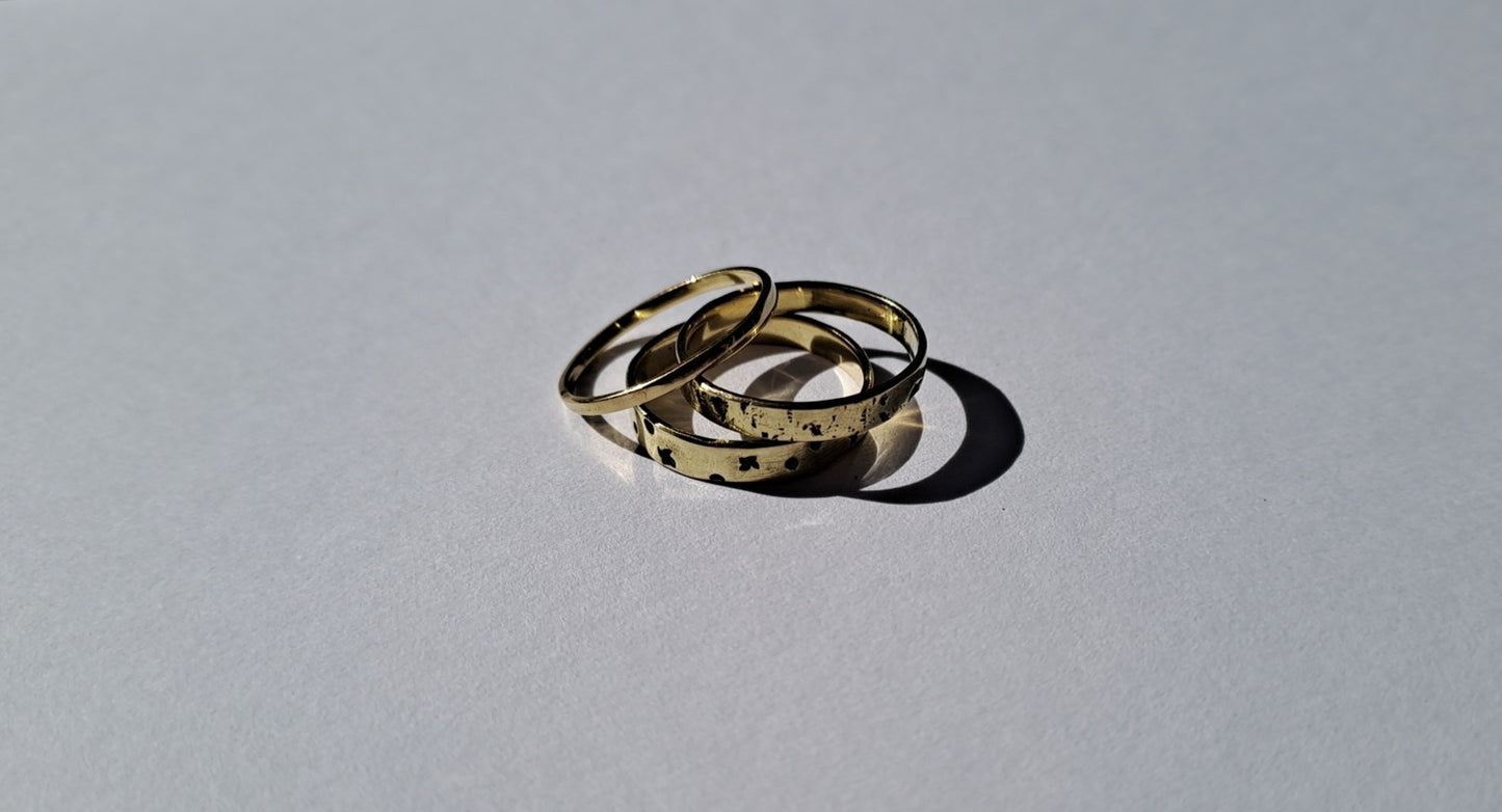 Brass Rough Textured Ring