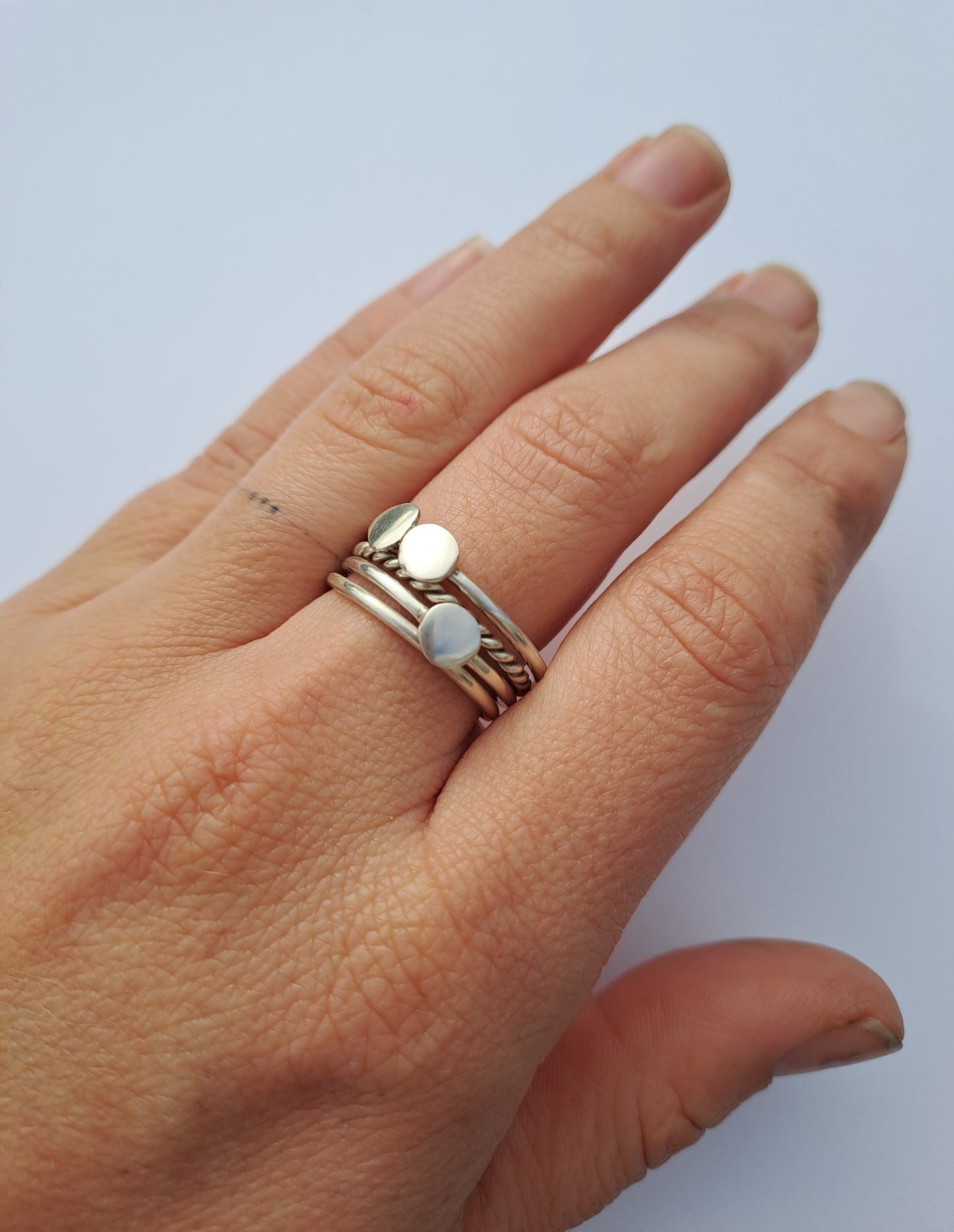 Stirling Silver Pebble Ring